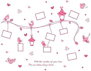 BEST OF BEST Cartoon Bird Photo Frame Wall Sticker XL8250