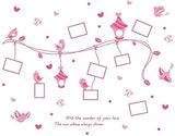 BEST OF BEST Cartoon Bird Photo Frame Wall Sticker XL8250