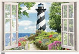 NC5070- 8  Room Bedroom Entrance Window Fake TV Background Wall Stickers