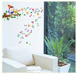 Jaamso Royals CM Music Bird Cartoon Wall Sticker size 50x70 ay645