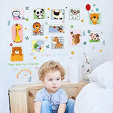 Baby Wall Stickers For Kids Room Decoration - Cartoon Animals Nursery wall Decal size 60x90 hm92023