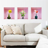 Kay Lala Trick Art Wall Sticker Flower Vase Sunflower Tulip Nordic Modern Cute Wallpaper Sticke  size30x33 z-003  r