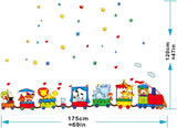 Cute Animal Train Wall Sticker Decal Vinyl Art kids Baby nursery Room Cartoon Decor Home Decor