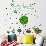 Green Garden PVC Wall Stickers Living Room Bedroom Children's Room Background Decoration size 50x70 sk7083