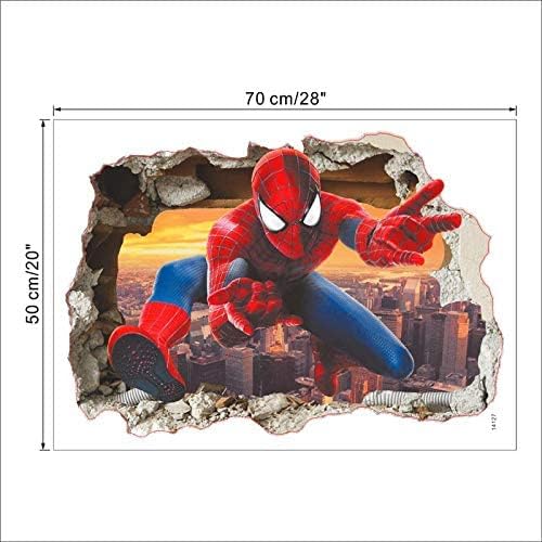 3D Effect Spiderman Wall Decal Sticker Room Decoration (50 x 70 cm) ncs14127