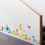 DOTUIARG Cartoon Party Animals Wall Stickers for Home Decoration Kids Rooms Bedroom Nursery Mural Decals Sticker Wallpaper size 60x90 xh9311