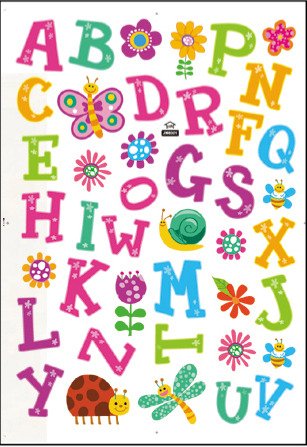 Ampire 150 cm Wall Stickers Colourful Alphabets for Kids Room Decor Self Adhesive Sticker  (Pack of 1)