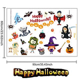 DERU Adesivi per finestre di Halloween Adesivi Rimovibili da Parete, per Decalcomanie della Finestra della Parete del Salone del Fondo della TV, Camera Famiglia Halloween Party Decoration