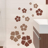 Flower Big Medium Small Mirror Stickers for Wall, 3D Mirror Wall Stickers, Acrylic Wall Stickers, Wall Stickers  size 20x40