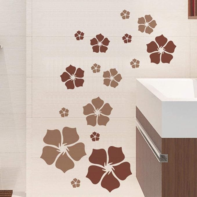 Flower Big Medium Small Mirror Stickers for Wall, 3D Mirror Wall Stickers, Acrylic Wall Stickers, Wall Stickers  size 20x40