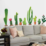 Wall Stickers 2pcs Fresh Cactus Green Plant Decal