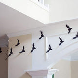 Halloween Bats, 56PCS Halloween Decorations Bat PVC 3D Bats Wall Decal Wall Sticker for Home Window Door Decorations 25x30cm sk-n-y001