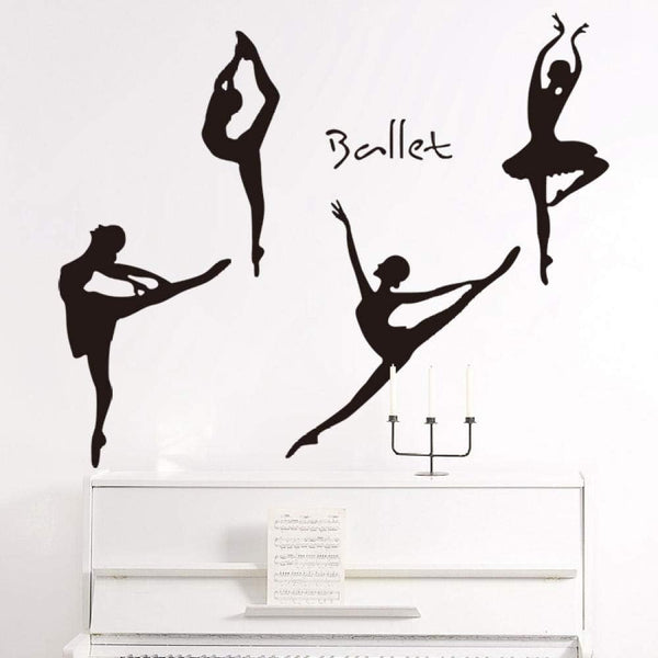 Wall Sticker Ballet Steps Living Room Bedroom Music Classroom Dance Training Decoration