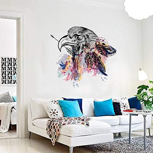 1pc Crow Raven Bird Bohemian Boho Chic Gypsy Spirit Arrow Feathers PVC Wall Sticker Decal Nursery Kids Bedroom Vinyl Adhesive Home Decor size 50x70 sk7085