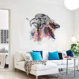 1pc Crow Raven Bird Bohemian Boho Chic Gypsy Spirit Arrow Feathers PVC Wall Sticker Decal Nursery Kids Bedroom Vinyl Adhesive Home Decor size 50x70 sk7085