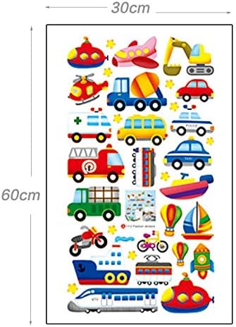 Cute Cartoon Car Removable Waterproof Wall Sticker size 30x60cm