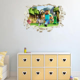 Minecraft Wall Decor, Kids Room Wall Decor, Wall Art Room Boys Bedroom Poster Mural Wallpaper Wall Stickers Gift size 50x70cm aw6022