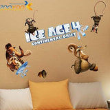 Ice Century Squirrel Elephant Wall Stickers For Kid Room Wall Decals Wall Decoration