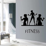 Fitness Wall Decals Sportwoman Sport Girl Home Art Decor Removable Health Inspirational Vinyl Sticker Art size 47x40