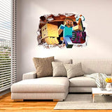 Kibi Minecraft Wall Sticker for Kids Wall Decal Minecraft 3D Wall Sticker Minecraft Wall Sticker size 50x70cm  aw6026