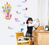 Ay7116 Bear balloon candy digital height stickers kids rooms decor diy art decals poster removable pvc measuring wall sticker
