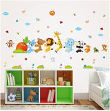 Xl8281 Animal Pull Radish Pattern Cartoon Wall Stickers Living Room Bedroom Bedside Kindergarten Classroom Children Room