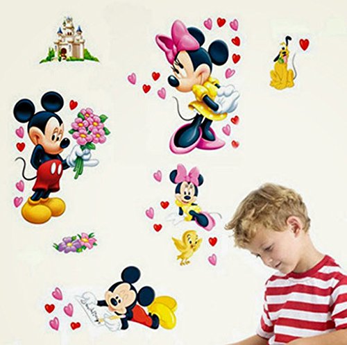 SYGA Mickey Mouse and Minnie Wall Stickers size 50x70 ncs0030