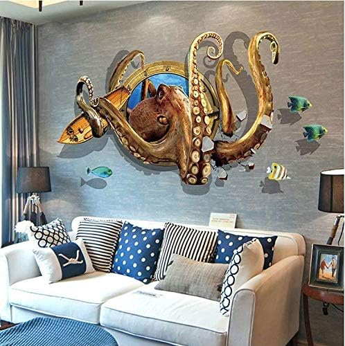 Funif 3D Animal Octopus Wall Sticker DIY Removable Wall Decals Wallpaper Decorative Wall Art size 60x90 xl8311 kids Sticker