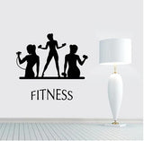 Fitness Wall Decals Sportwoman Sport Girl Home Art Decor Removable Health Inspirational Vinyl Sticker Art size 47x40