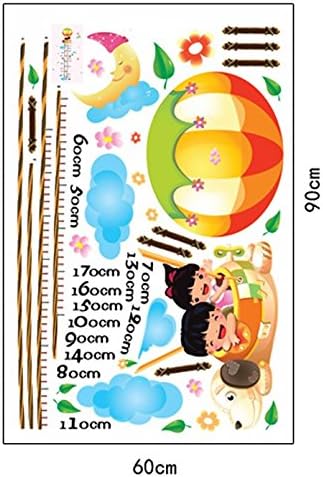 ufengke® Heißluftballon Leiter Messlatten Wandsticker (50-170cm),Kinderzimmer Babyzimmer Entfernbare Wandtattoos Wandbilder size 60x90 ay884
