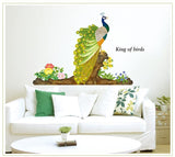 JAAMSO ROYALS Beautiful Peacock Peel and Stick Self Adhesive Wall Sticker Mj9012