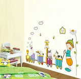 Animal Trains Kids Wall Decals Wall Stickers Peel and Stick Removable Wall Stickers for Kids Nursery Bedroom Living Room abc1034