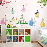 Princess Girl Castle DIY Removable Art Vinyl Wall Stickers Model DF5102
