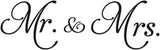 Letters Mr and Mrs Removable Family Wall Decals Lettering Vinyl Wall Art for Bedroom