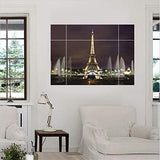 l Huaduo Modern Removable Wall Stickers 3D Window View Large Eiffel Tower Sydney Greek Night City For Living Room Bedroom Home Decoration size 50x70 ay8014axl