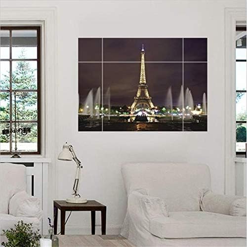 l Huaduo Modern Removable Wall Stickers 3D Window View Large Eiffel Tower Sydney Greek Night City For Living Room Bedroom Home Decoration size 50x70 ay8014axl
