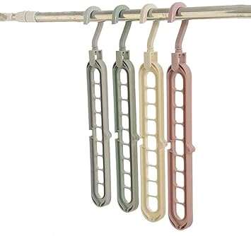 Magic Hanger Multipurpose 9 Hole Space Saving Closet Organizer – Multicolor