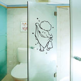 MXIAOXIA Shower Glass Door Stickers Bathing Wall Removable For Bathroom Decor Art Decals