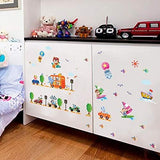 Creative Cartoon Car Wallpaper Kids Room Kindergarten Background Decorative Wall Stickers size 50x70 sk6021