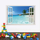 Beach Sea 3D Window Decal WALL STICKER NC010