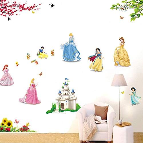 Princess Girl Castle DIY Removable Art Vinyl Wall Stickers Model DF5102