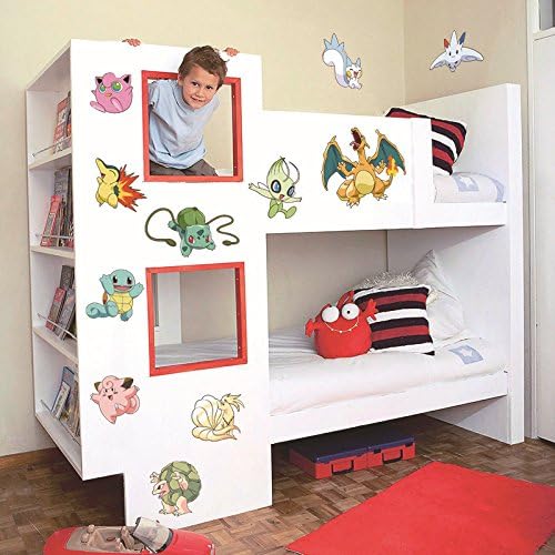 Pokemon Follow Post. Children Room Cabinet Decoration Cartoon of The Head of A Bed Wall Stickers size 50x70 ay7285
