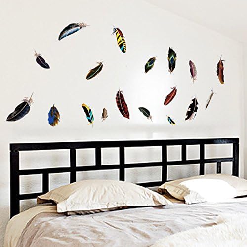 Lichi DIY Dream Feathers Wall Sticker for Home Room Decor size 50x70 sk7086