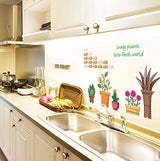 Potted Plants Wall Sticker Cupboard Glass Window Wall Stickers Sk7017