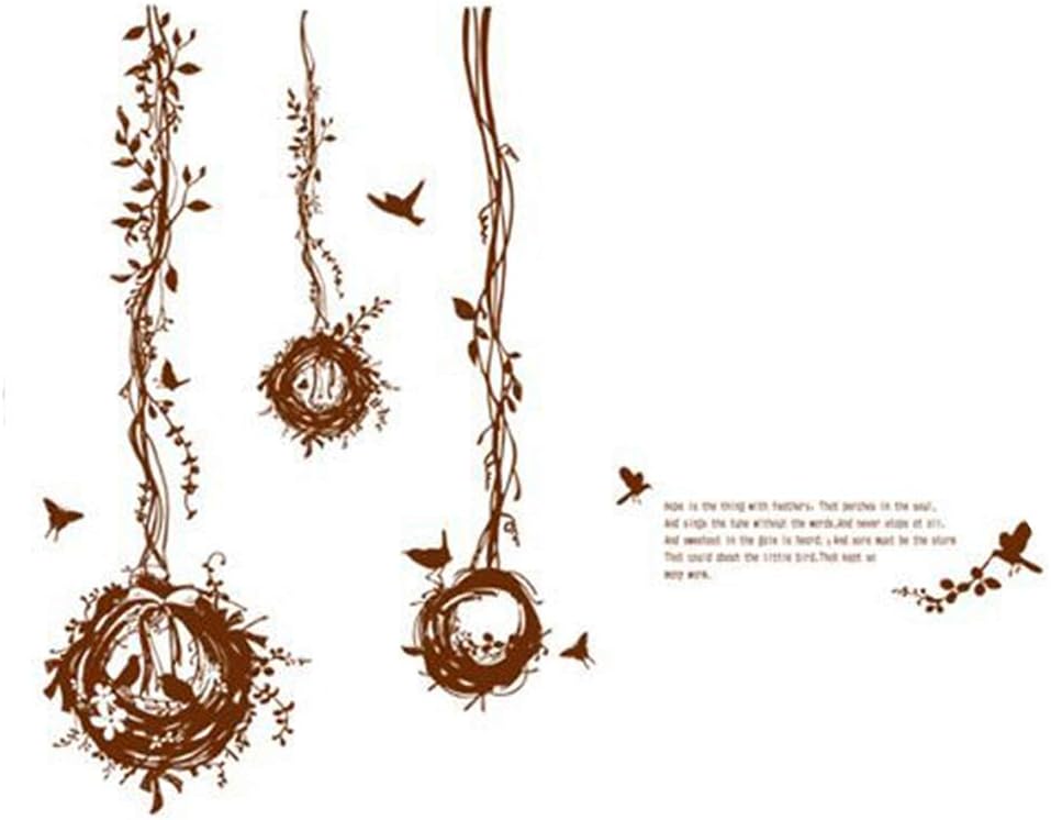 BEST OF BEST Bird Nest Tree Vine Wall Stickers size 50x70 ay7026b