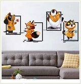Cartoon funny cat graffiti wall can be moved, stickers art decoration for men and women room bedroom stickers for children, the wall of the rain stick size 60x90 XH3902