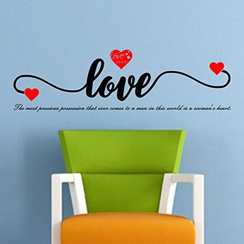 Heart Quote Wall Sticker size 30x60 dm3005