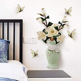 JAAMSO Royals Green Vase 3D Wall Sticker for Living Room - Floral, Nature, Garden Flowers size 50x70 sk6133