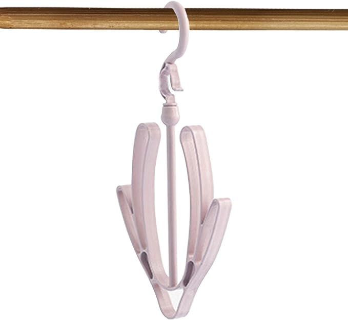 Shoe drying stand | Hanging Racks for Balcony, Cabinet, Cup Board | Hook Racks Organizer (Pink)