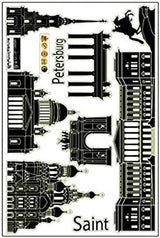 Diy Wall Stickers Landscape Building Living Room Wall Decals Wallpaper size abq9625